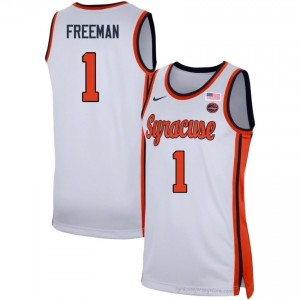 SU Orange Donnie Freeman #1 White Men's Basketball College | NCAA Licensed Premium Edition 20161465