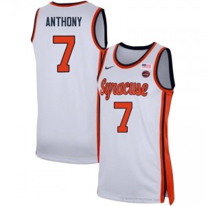 Kiyan Anthony SU Orange #7 White Men's Basketball NCAA Jersey | Premium Stitched Replica 60840930