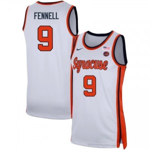 Luke Fennell #9 SU Orange Men's Jersey | 2025 NCAA White Basketball Authentic Fit 71666171