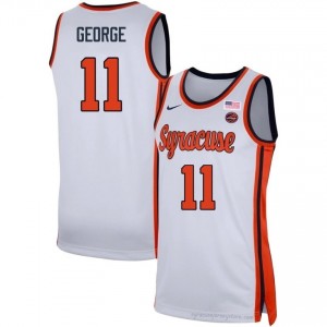 Naithan George SU Orange #11 White Men's Basketball NCAA Jersey | Premium Stitched Replica 83719647