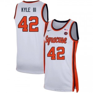 White William Kyle III #42 SU Orange Men's Basketball Jersey | Premium Orange Authentic NCAA Team Uniform 96085847