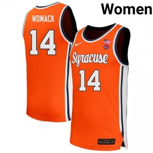 Aaron Womack #14 Orange Women's Jersey | 2025 NCAA Orange Basketball Authentic Fit 78890716