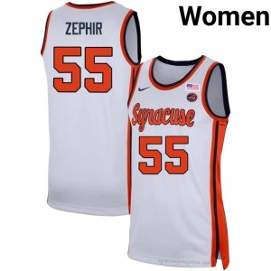 Bryce Zephir Syracuse Orange #55 White Women's Basketball NCAA Jersey | Premium Stitched Replica 65990912