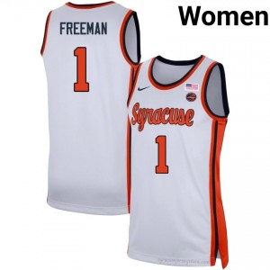 #1 Donnie Freeman Syracuse Orange Women's Jersey | NCAA Basketball Game Replica White Edition 34165781