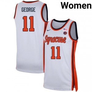 White Naithan George #11 Syracuse Orange Women's Basketball Jersey | Premium Orange Authentic NCAA Team Uniform 21052929
