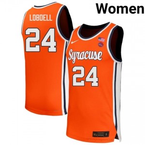 Orange Noah Lobdell #24 Orange Women's Basketball College | NCAA Licensed Premium Edition 13759228