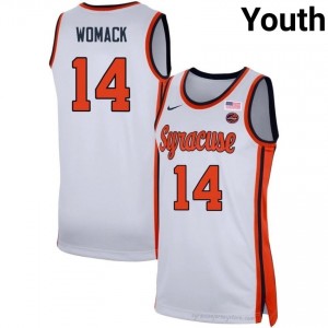 #14 Aaron Womack Orange Youth Jersey | NCAA Basketball Game Replica White Edition 24088198