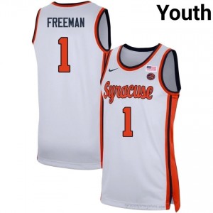 Donnie Freeman #1 Orange Youth Jersey | 2025 NCAA White Basketball Authentic Fit 38738651