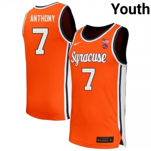 Kiyan Anthony #7 SU Orange Youth Jersey | 2025 NCAA Orange Basketball Authentic Fit 67548977