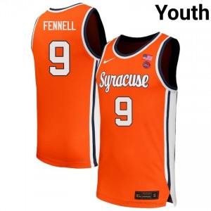#9 Luke Fennell SU Orange Youth Jersey | NCAA Basketball Game Replica Orange Edition 63974431