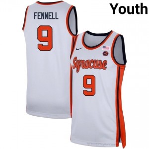 White Luke Fennell #9 Orange Youth Basketball Jersey | Premium Orange Authentic NCAA Team Uniform 43815103