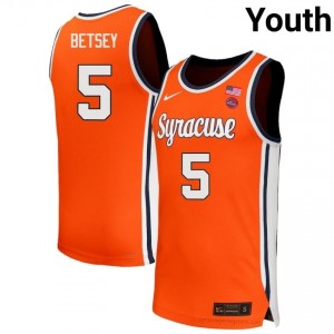 SU Orange Tyler Betsey #5 Orange Youth Basketball College | NCAA Licensed Premium Edition 92136015